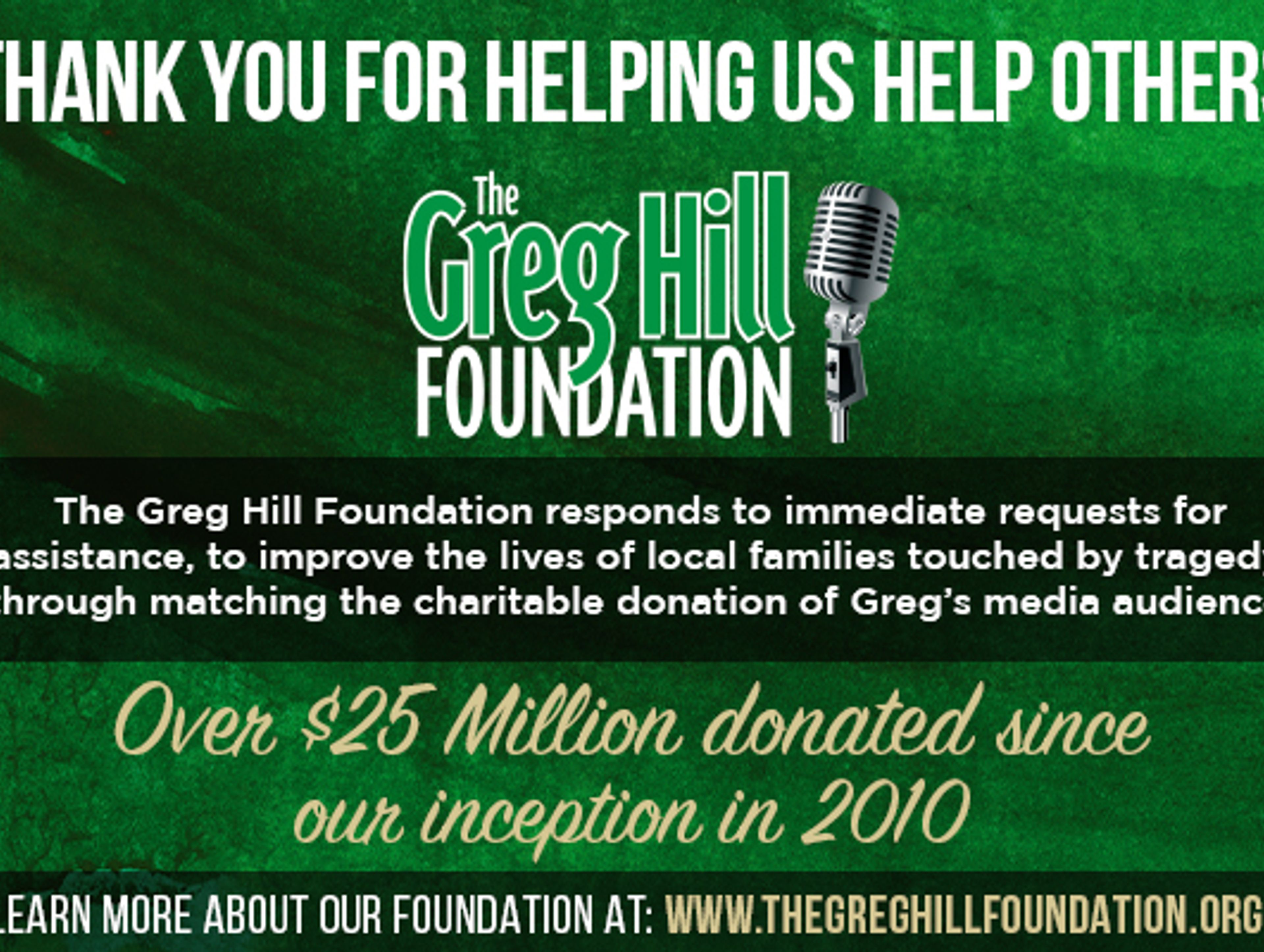Greg Hill Foundation Inc