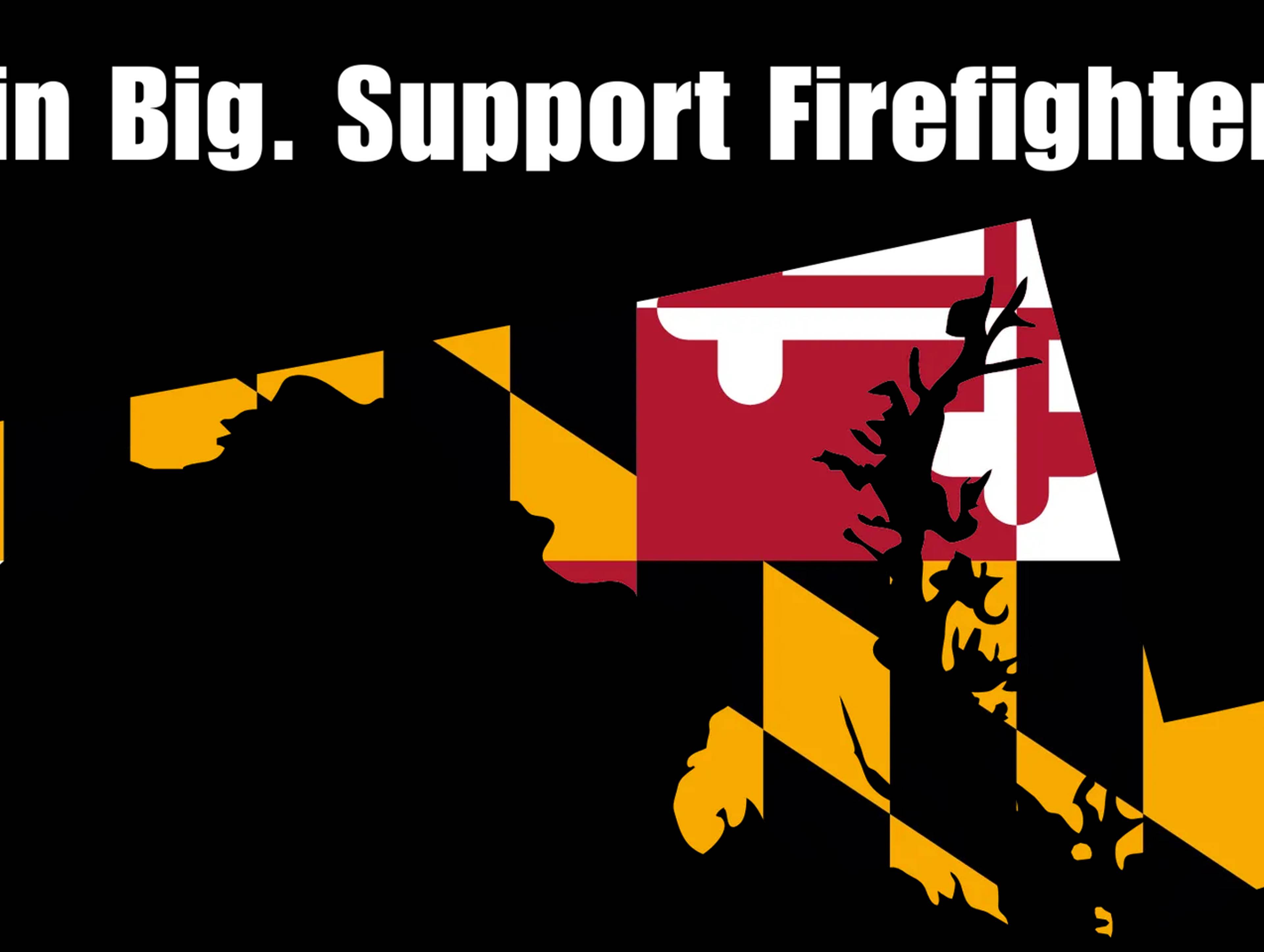 Maryland state outline filled with the colors of the Maryland state flag - red, white, black, and gold.