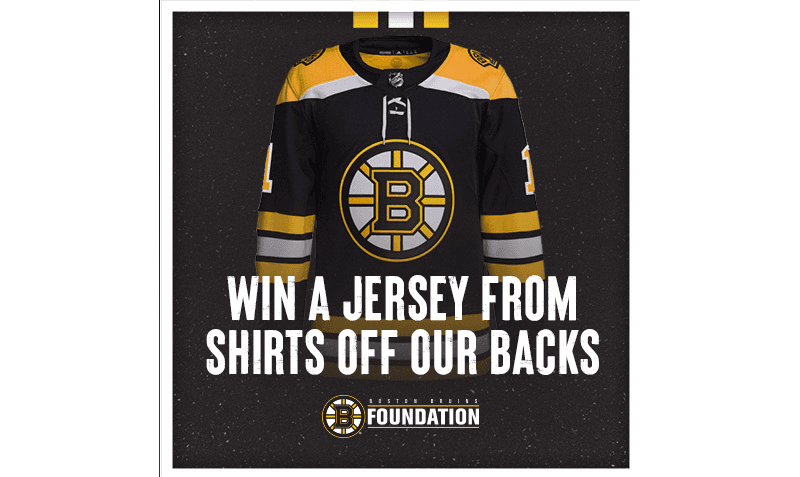 Boston Bruins 2016 Shirts off Their Backs 4/9/16 