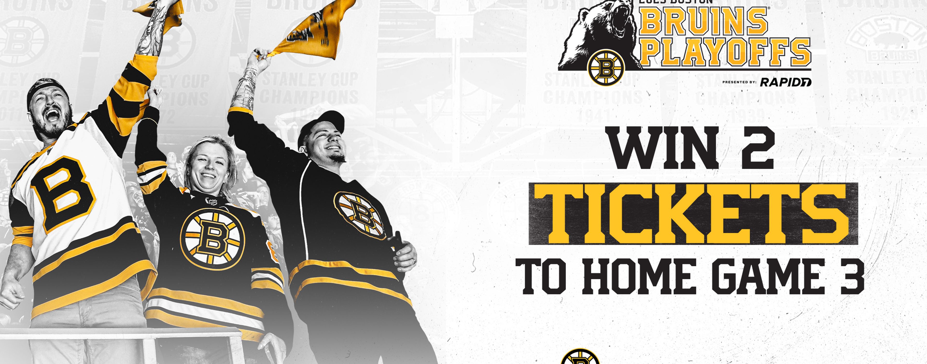 2 Tickets to Bruins Playoff Home Game 3 featured image