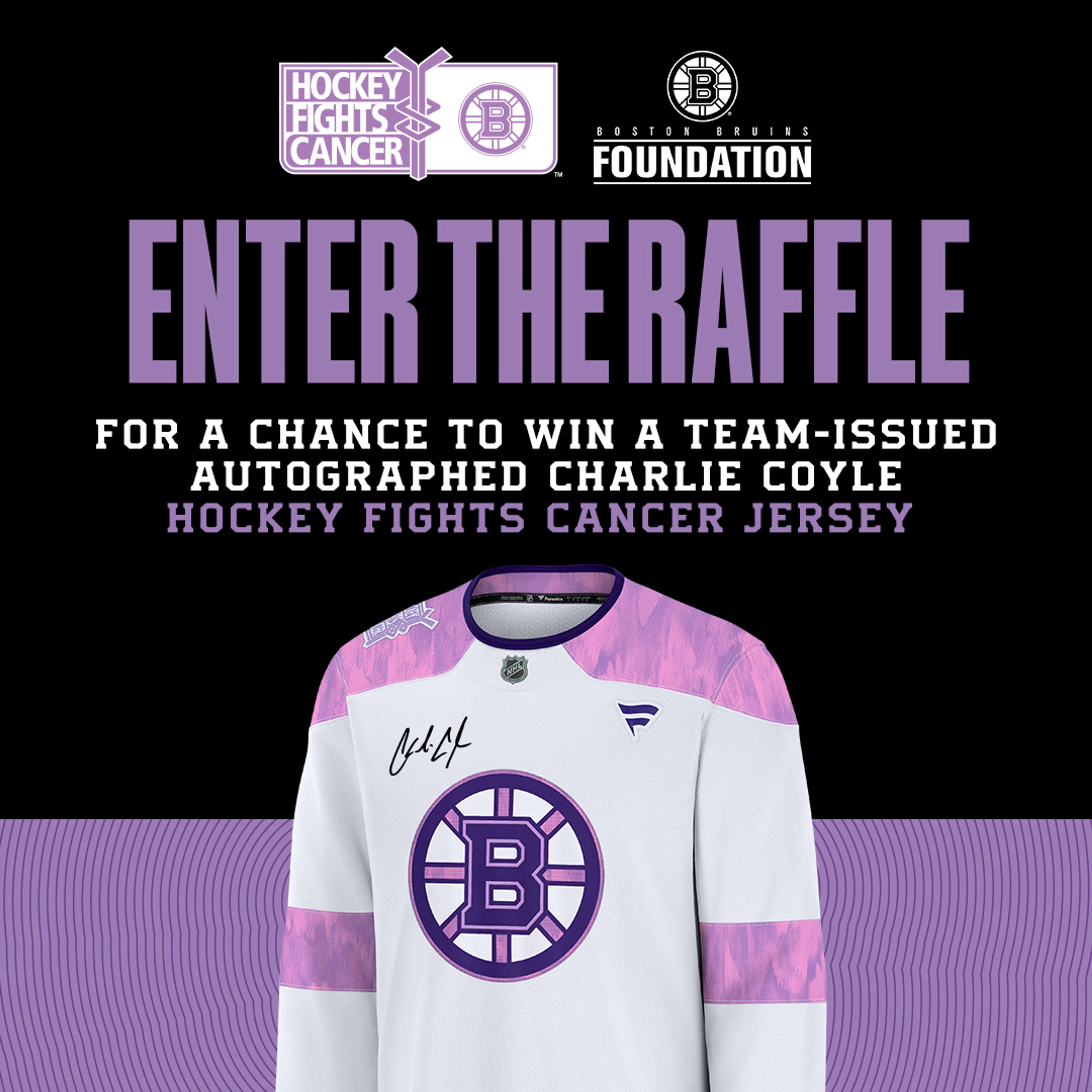 Charlie Coyle Hockey Fights Cancer Jersey logo image