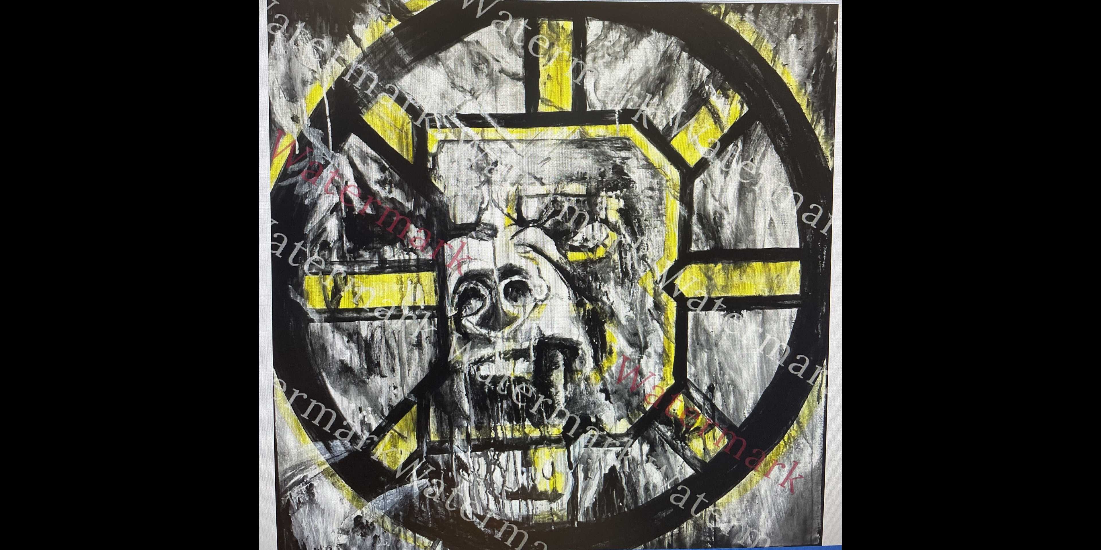 "Full Circle" Bruins Painting- Proceeds Benefit Warrior for Life Fund logo image
