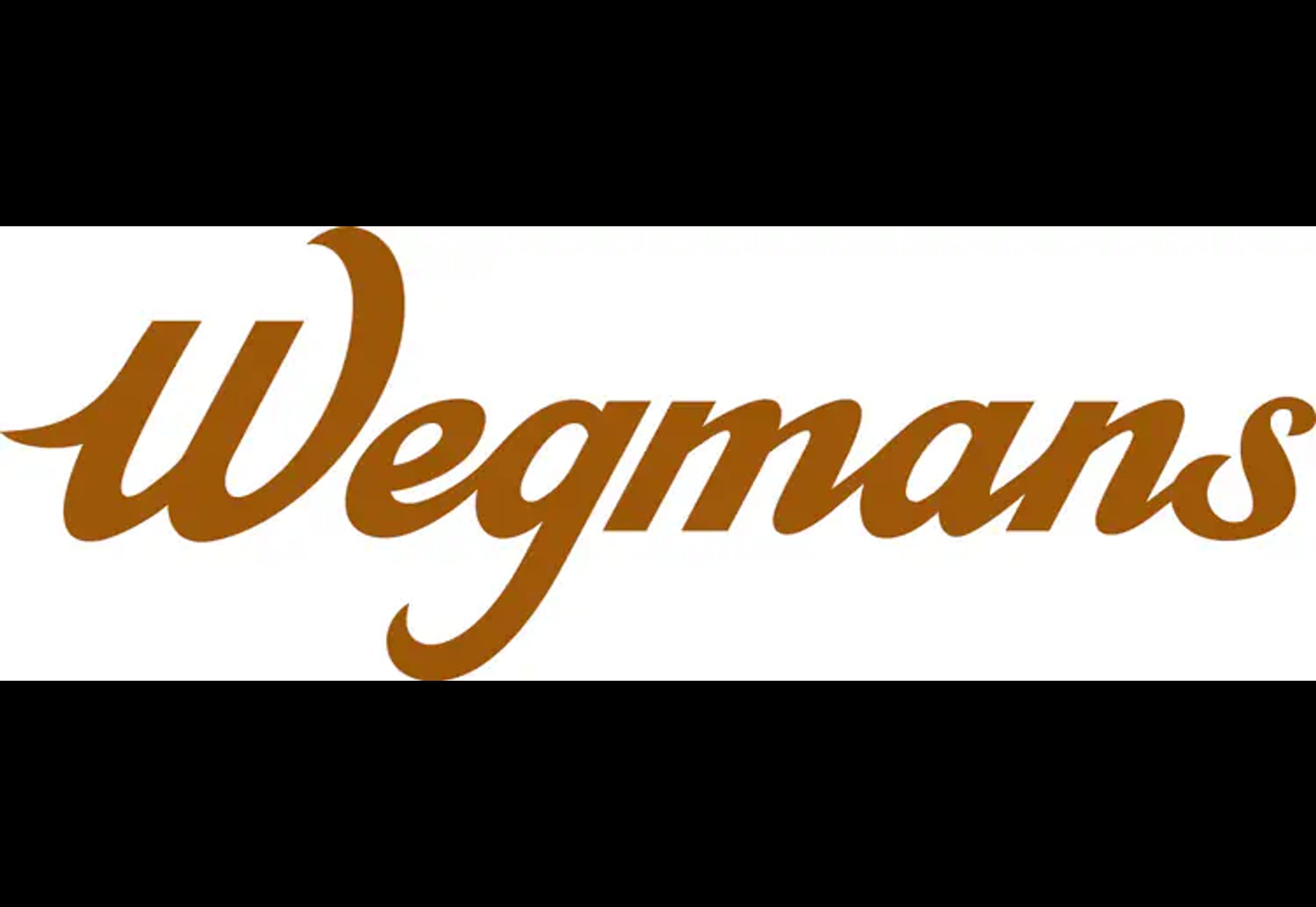 Wegmans logo in brown cursive script lettering on a white background.