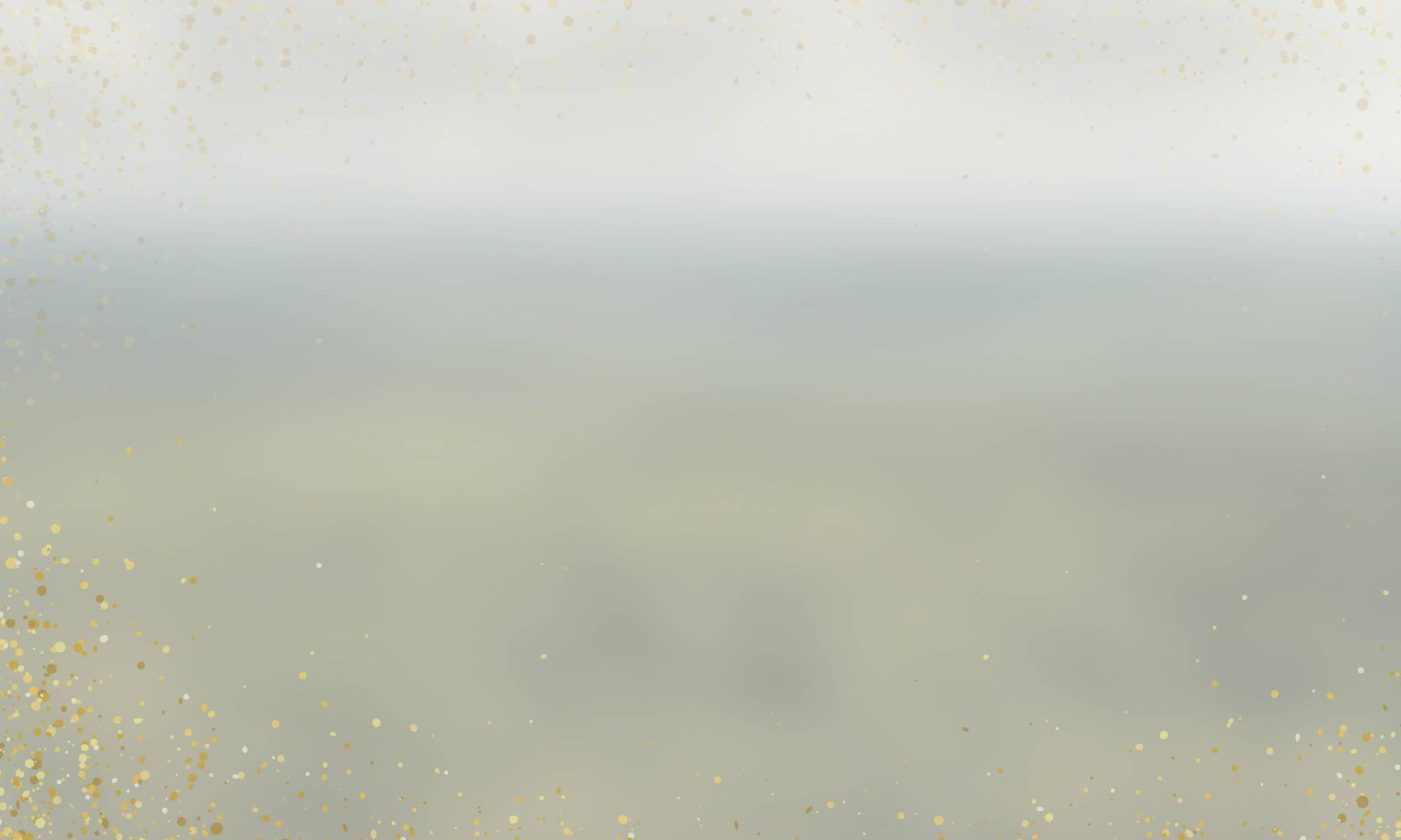 Soft gradient background transitioning from cream at top to sage green at bottom, with scattered gold and white sparkles and bokeh particles creating a festive, elegant effect.