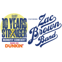 4 LUCKY WINNERS WILL EACH WIN 2 VIP TICKETS TO THE 10 YEARS STRONGER CONCERT PRESENTED BY DUNKIN' FEATURING ZAC BROWN BAND! thumbnail