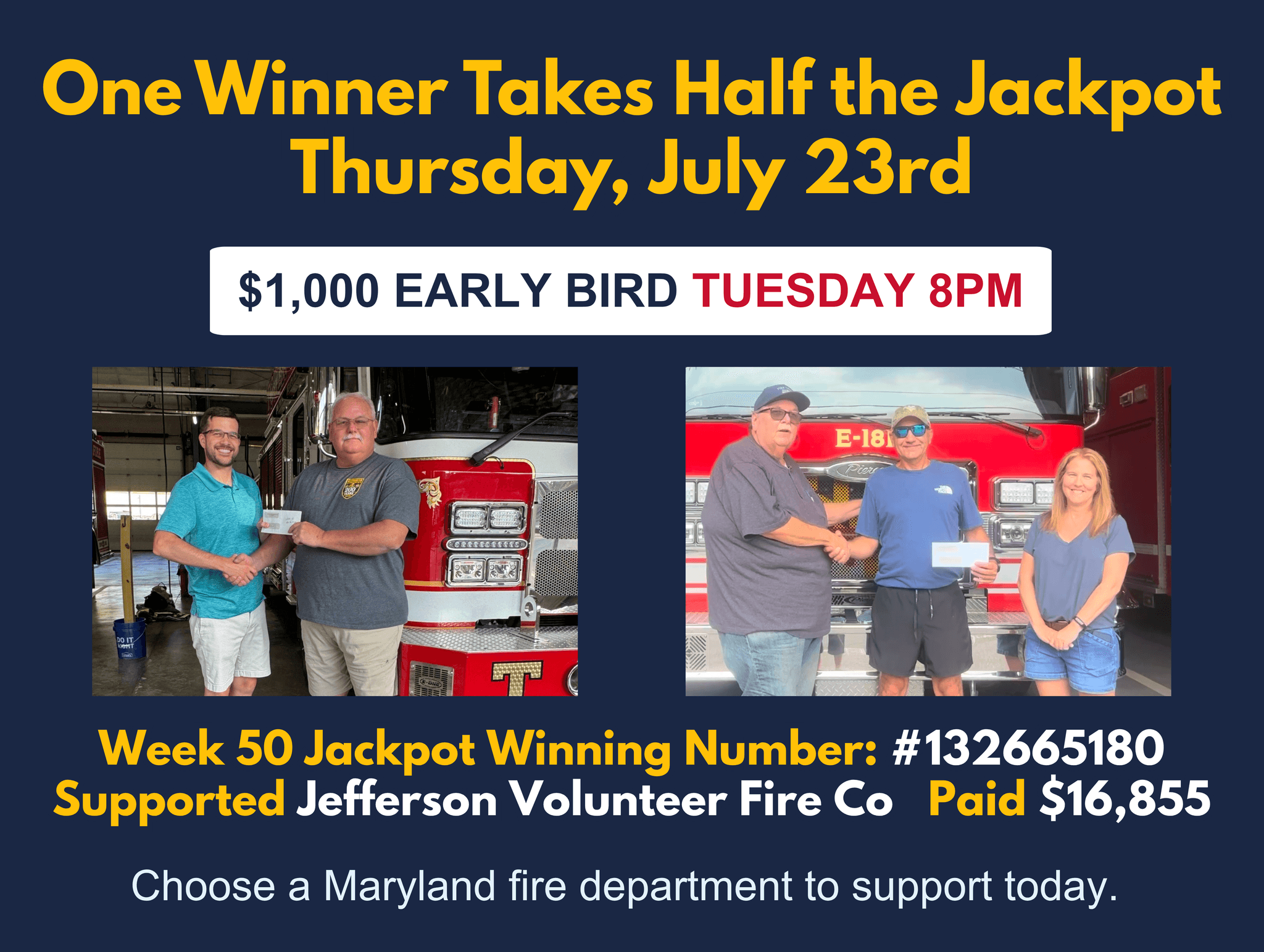 Over $2M paid to winners, and every ticket helps support Maryland fire ...