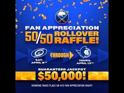 Rewards & Prizes - Sabres Fan Appreciation Rollover Raffle Fanthem